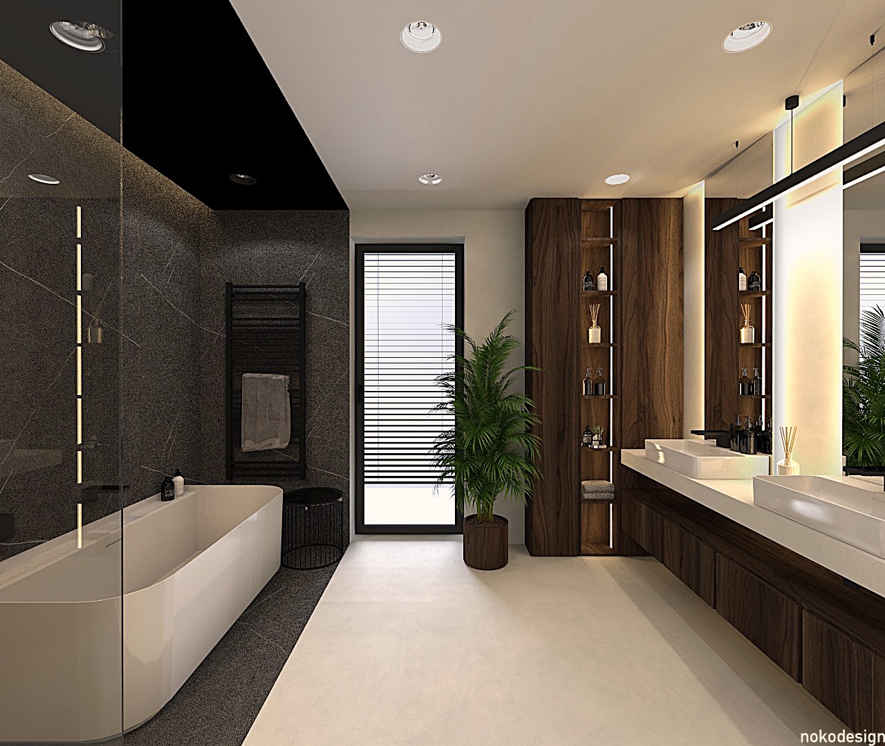 minimalistyczne projekty łazienek